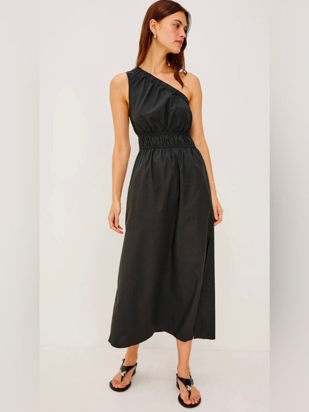 RAILS Selani Midi Dress One-Shoulder Black Dress - Size XS
